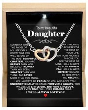 To My Daughter Necklace From Dad, Father Daughter Necklace Led Box Someday