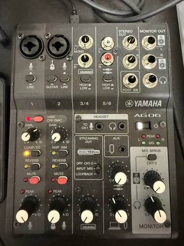 YAMAHA  AG06MK2 W 6ch Live Streaming Mixer White W/Box