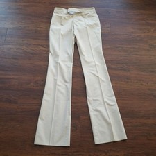 NWT GUCCI Beige Chic Edgy Feminine Workcore Retro Y2K Cotton Dress Pants Size 40