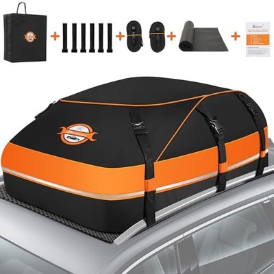  Rooftop Cargo 20 Cubic Feet Anti-Slip Mat & Door Hooks& Waterproof Curtain