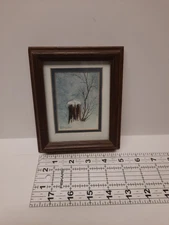 5"x6" Water PAINTING by Aragon WALL ART From 1983 Santa Fe, N.M.