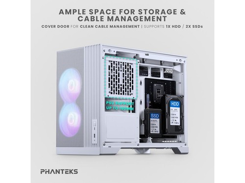 Phanteks XT M3, kompaktes Micro-ATX Gaming Gehäuse, High Airflow Performance Mesh, - Bild 5 von 5