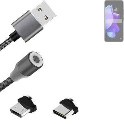 Data charging cable for Tecno Pop with USB type C and Micro-USB adapter  UK