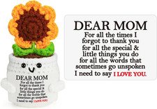 Gifts for Mom Mothers Birthday - Handmade Crochet Cute Funny Sunflower for Mothe