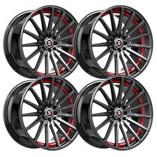 Set-4 Spec-1 Sp-69 20x8.5 5x120 38mm Black Red Wheels Rims 20 Inch Set-4 Spec-1 Sp-69 20x8.5 5x120 38mm Black Red Wheels Rims 20 Inch