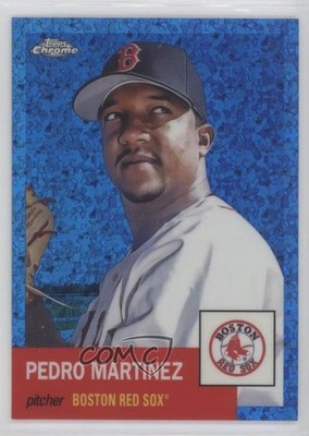 2022 Chrome Platinum Anniversary Blue Mini-Diamond Refractor Pedro Martinez qf6