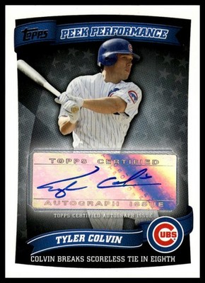 2010 Topps Update #PPA-TCO Tyler Colvin Peek Performance Autographs