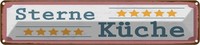 Blechschild 10X46 Cm 5 Sterne KüChe Kochen Essen Deko Geschenk Metall Schild