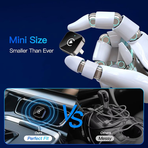 Adaptateur CarPlay Sans Fil iPhone Android Plug Play Connexion Stable Carlinkit - Photo 3/6