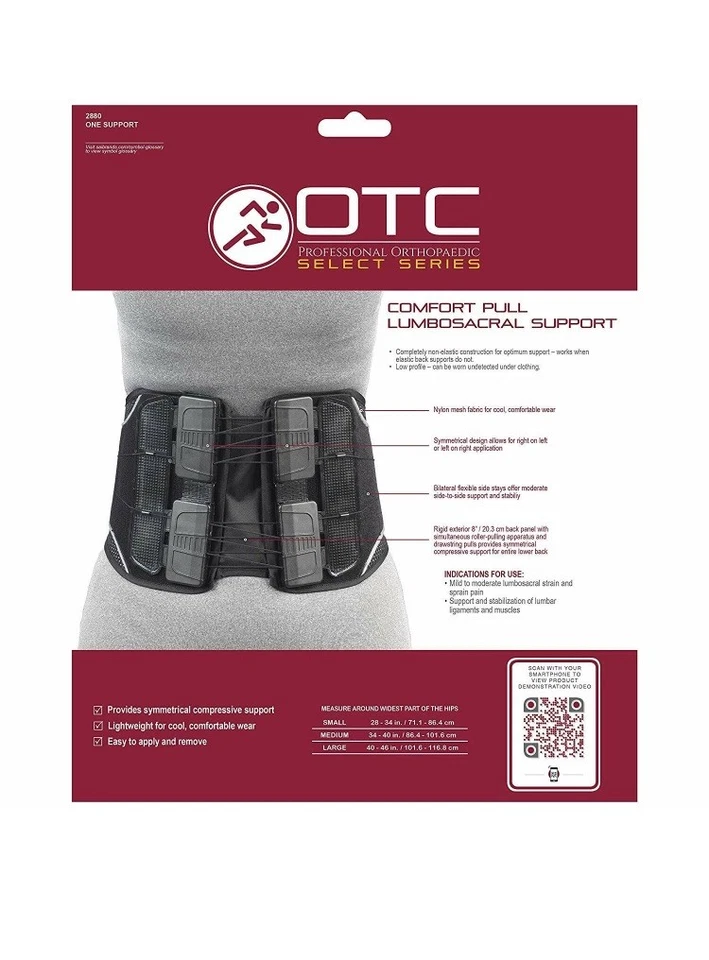 OTC Comfort Pull Lumbosacral Support Lumbar Ligaments Muscle Supp- 2880 2X-Large - Image 3 of 4