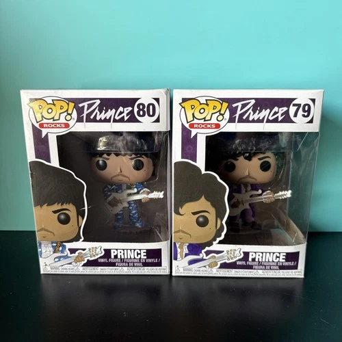 Lot of 2 Funko Pop! Rocks Prince (Purple Rain) #79 & 80