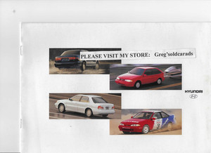 Original 1994 Hyundai Elantra, Scoupe, Excel & 1995 Sonata dealer sales brochure