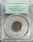 PCGS lot Of 20 Pennies slabs 1924 With Box
