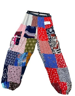 Indian Magic Patch Women Clothing Pant Patchwork Rayon Waist Stretch To 18 