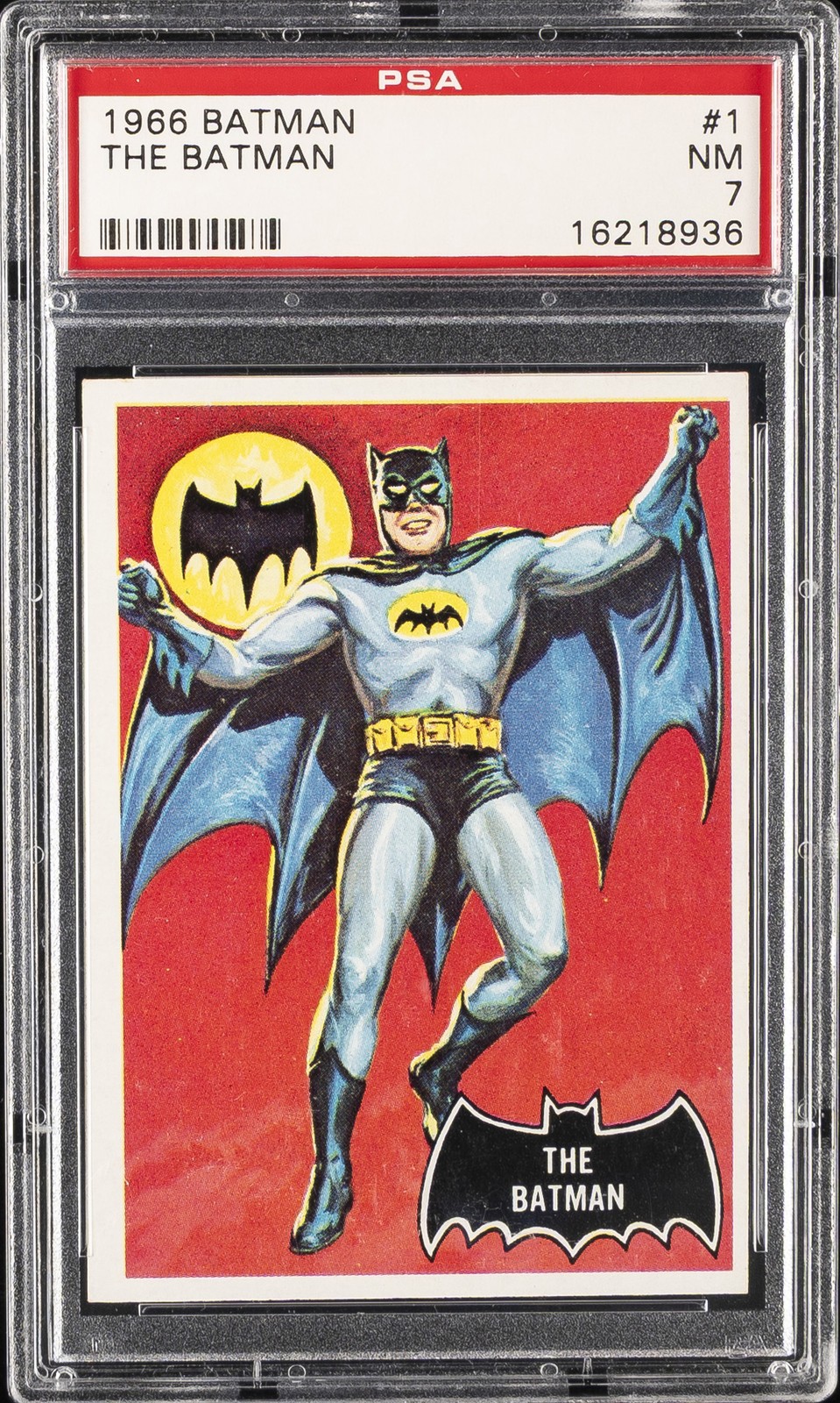 1966 TOPPS BATMAN #1 THE BATMAN PSA 7