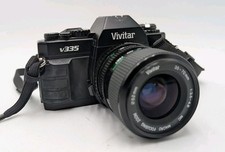 Vivitar V335 35mm SLR Film Camera with 35-70mm Vivitar 52mm Zoom Lens READ