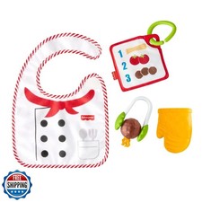 Fisher-Price Cutest Chef Gift Set, 4 cooking-themed baby toys with wearable b