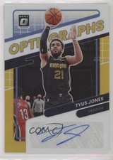 2021-22 Panini Donruss Optic Opti-Graphs Gold Prizm 5/10 Tyus Jones Auto 00am
