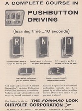 1957 Chrysler: Complete Course in Pushbutton Training Vintage Print Ad