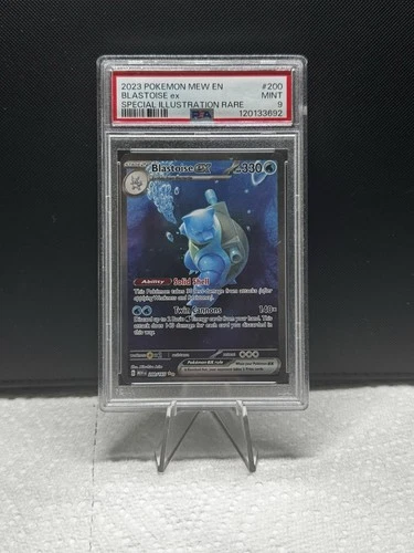 Pokémon Blastoise ex 200/165 SV 151 Special Illustration Rare PSA 9