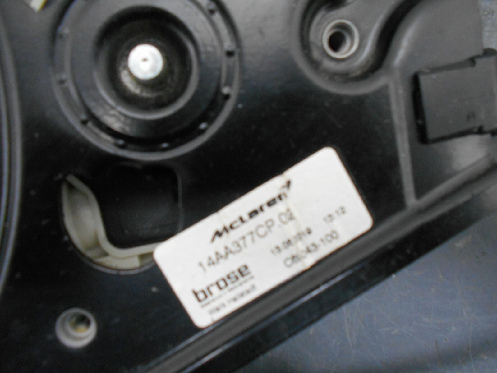 2020 17 18 19 20 McLaren 720S Left Door Window Regulator / Motor #5029 A6