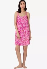 $49 Lauren Ralph Lauren Women's Double Strap Short Nightgown Large Pink