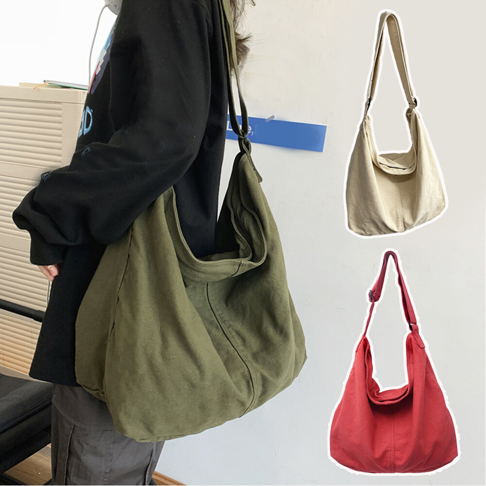 Women Shoulder Bag Shopper Canvas Tote Bag Large Capacity Crossbody Bags ☆