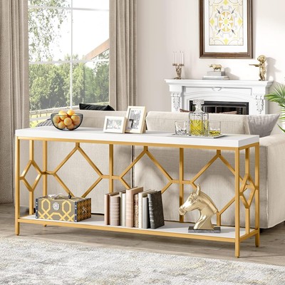 Tribesigns 71 Inch Extra Long Sofa Table, Narrow Long Sofa Console Tables