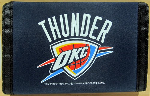 NBA Thunder OKC Tri-fold Nylon Wallet - Picture 2 of 4