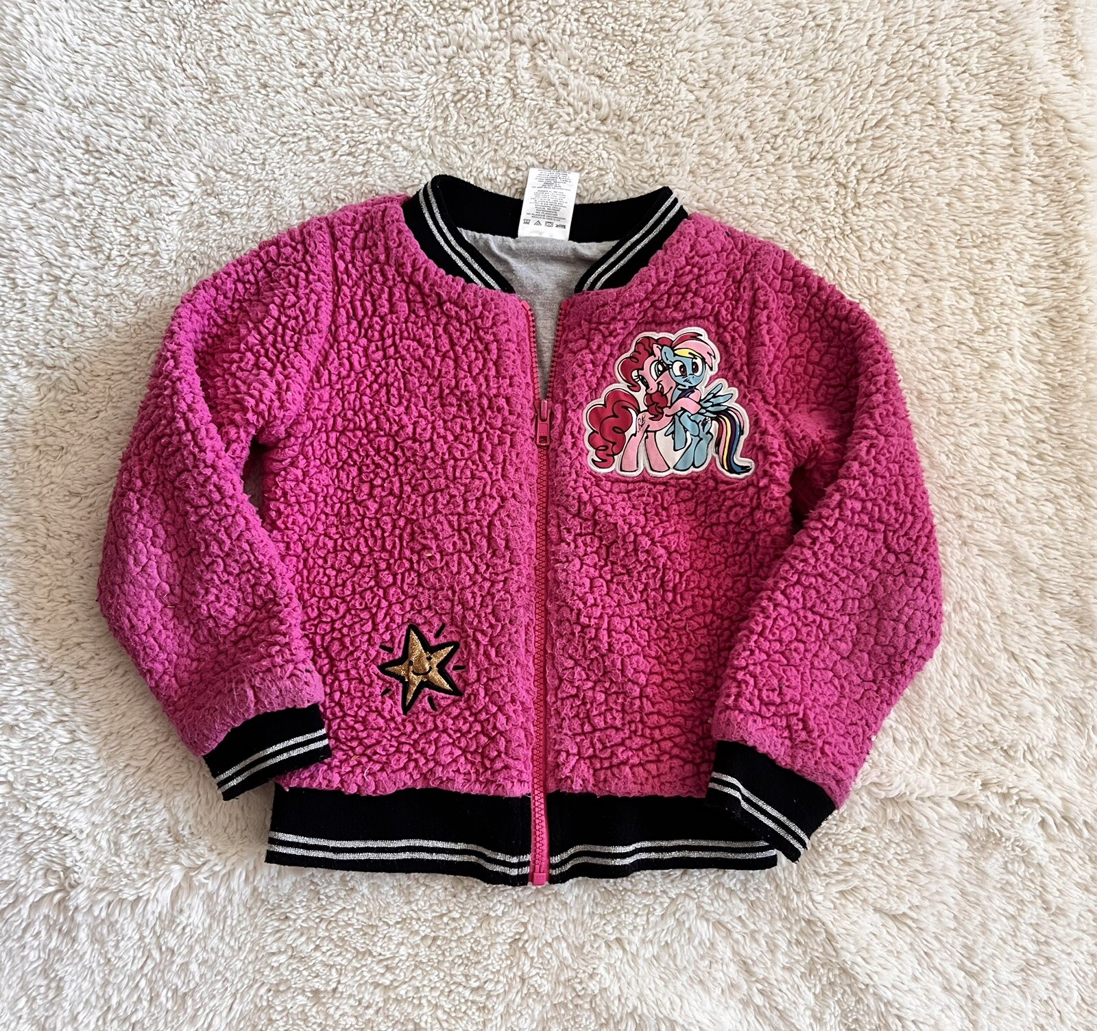 Giacca My Little Pony Rosa Sherpa Ragazze Taglia 5t Rosa GUC