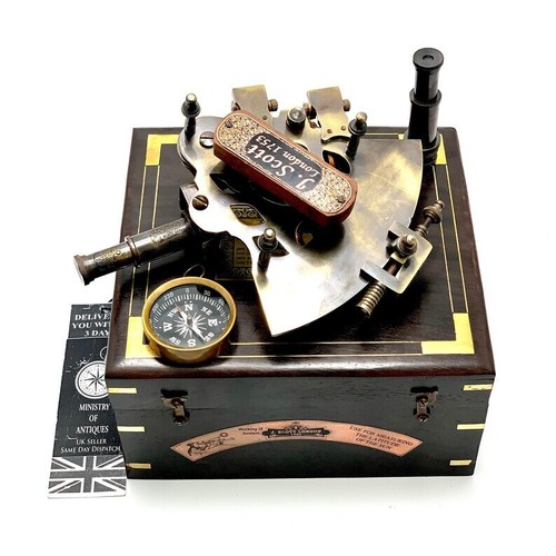 Antique Marine Maritime Nautical Compass Sextant Vintage Astrolabe Instruments - Picture 9 of 15