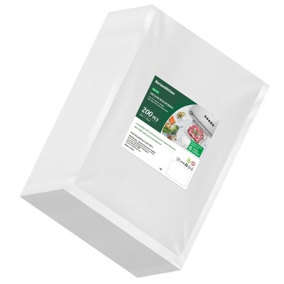 Precut Vacuum Food Sealer Bags 200 Quart 8'' x 12'', BPA Free, Commercial Grade...