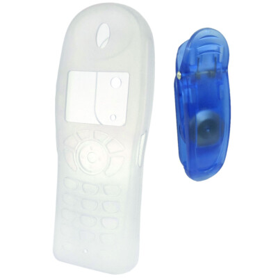 Clear Silicone Case for Polycom SpectraLink 8030: WTO450 (2 Belt Clips)
