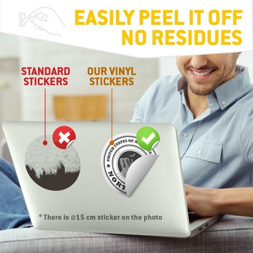 2 x Vinyl Stickers 30cm (bw) - United States North America Travel #40610 - Afbeelding 4 van 8