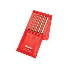 STARRETT LONG DRIVE PIN PUNCH 5PC SET S248PC NEW IN PACKAGE W/POUCH #51186