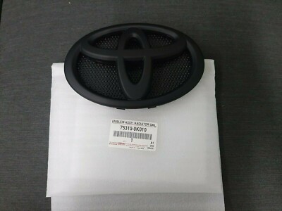 19 CM MATT BLACK TOYOTA LOGO EMBLEM BADGE FRONT FOR HILUX REVO