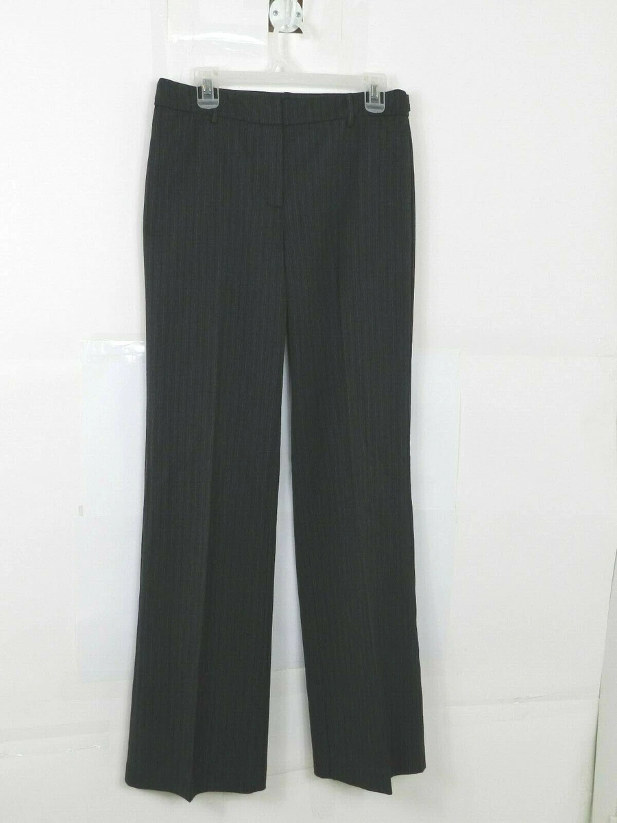 New York And Company Womens 6 Tall Dress Pants Stretch Gray Black 32u0026#034;  Inseam | eBay