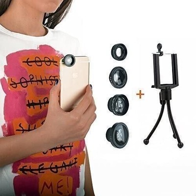 4 in 1 Magnetic Lens Kit- FishEye 180 Degree & 0.67 Wide Angle & Telephoto