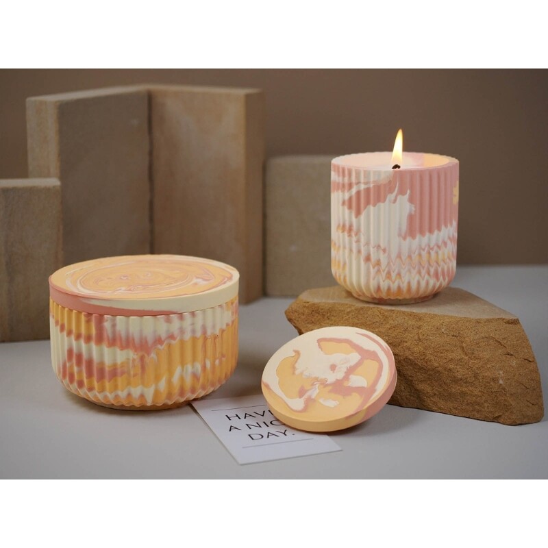 Elegant DIY Cup Mold with Lid for Gypsum Cement and Resin