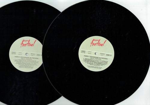2 x 33 RPM Amalia Rodrigues Vinyl LP 12" Fados Guitar in Portugal - Festival 113 - Picture 3 of 7