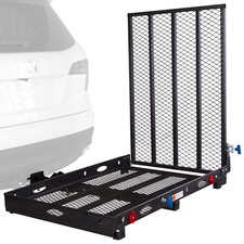 Folding Steel Scooter Wheelchair Carrier with Ramp - 500 lb Capacity