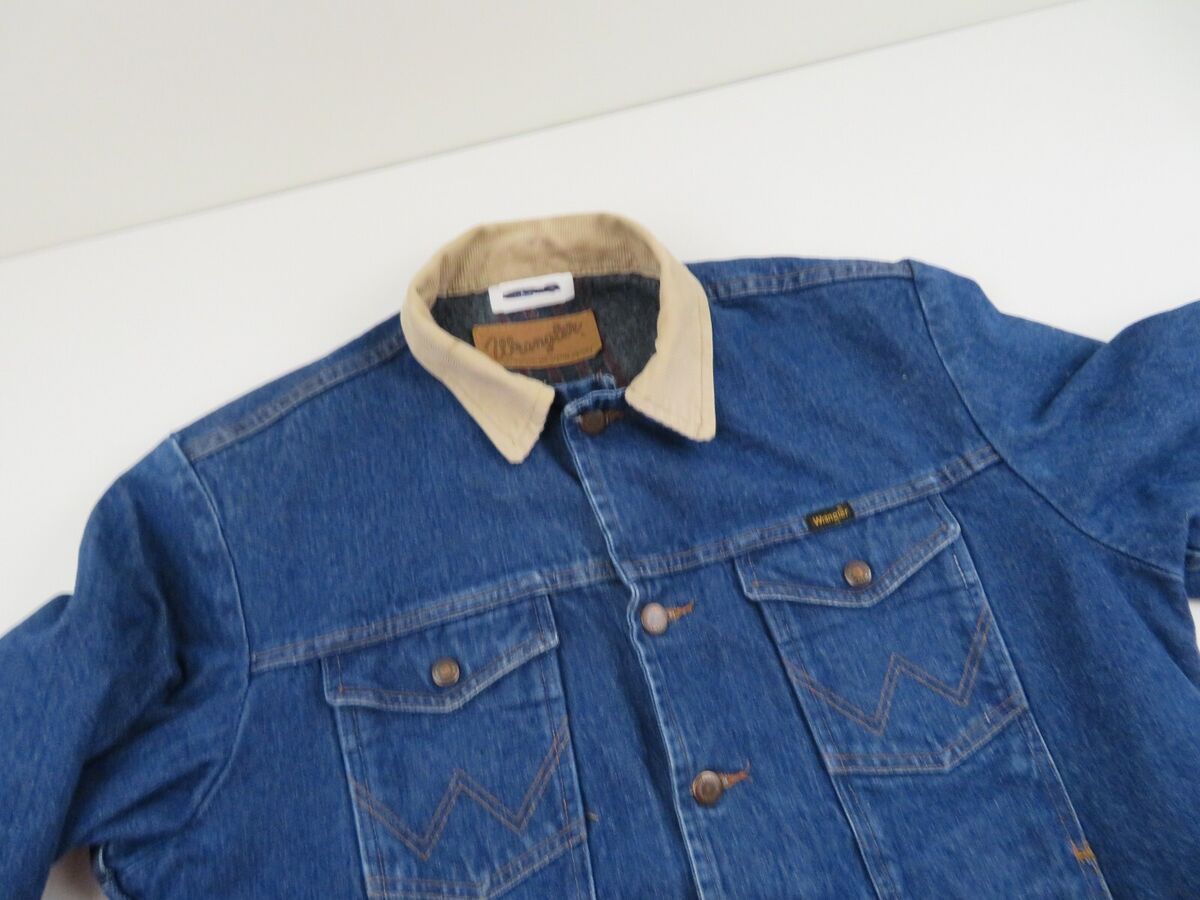 Vtg 70s 80s Wrangler Blanket Wool Lined Denim Trucker Jacket Vtg 70s 80s Wrangler Blanket Wool Lined Denim Trucker Jacket