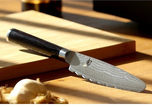 KAI Shun Classic Steak Knife B 4 Inch 100mm Damascus Blade Stainless Japan Made - Picture 3 of 11