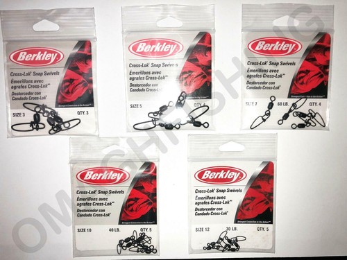 5 Paquets D'émerillons Berkley Ball Bearing Cross-Lok - Taille 2 - Résistance 25 Lb