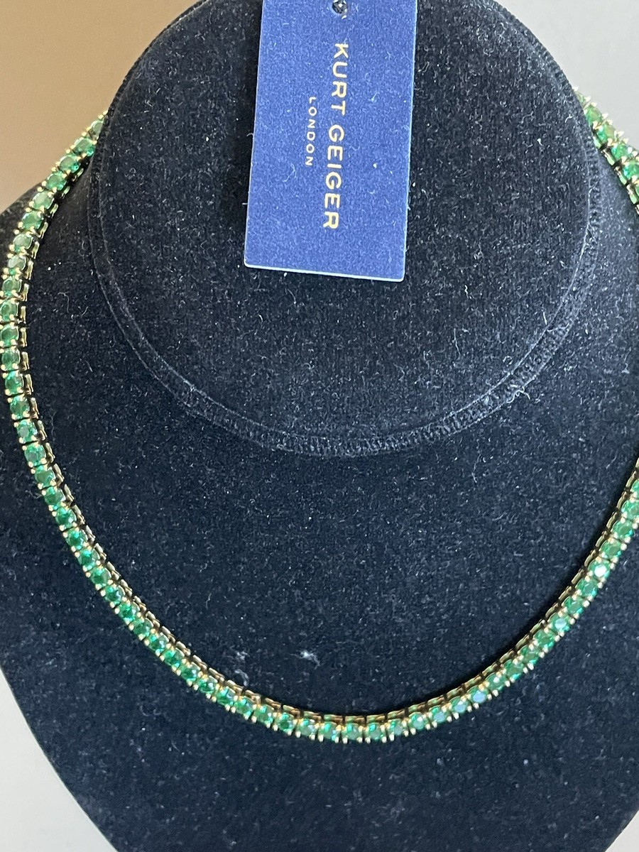 アクセサリー kkrtnmr KURT GEIGER LONDON GOLD TONE PLATED TENNIS COLLAR NECKLACE IN