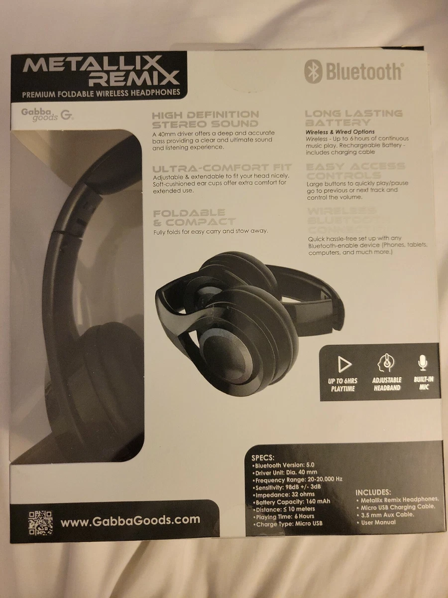 Metallix Remix Premium Wireless Foldable HEADPHONES Bluetooth