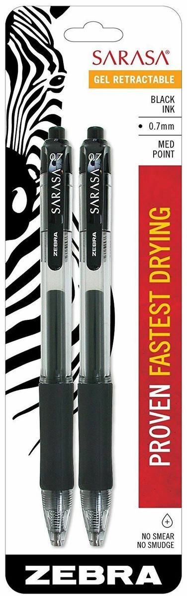 Zebra Sarasa X20 Dry Gel RDI Retractable Pen, 0.7mm, Choose Color