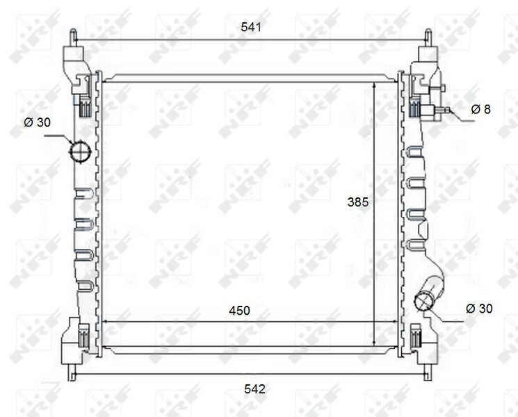 NRF 58454 Radiator, engine cooling for CHEVROLET
