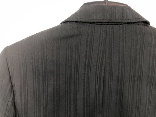 Apt 9 Black PINSTRIPE V-Neck Lined BLAZER Jacket Pockets PETITE MEDIUM (J14) - Picture 7 of 10