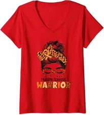 Multiple Sclerosis Awareness March Month Warrior Ms Ladies' V-Neck Tshirt